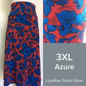 2/$20 LuLaRoe 3XL Azure skirt NWT